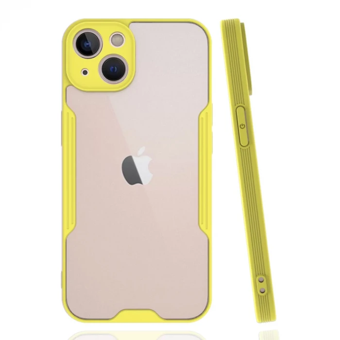 Newface Apple iPhone 14 Plus Kılıf Platin Silikon - Sarı