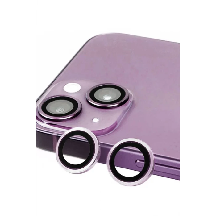 Newface Apple iPhone 14 Plus Raze Metal Kamera Lens - Mor