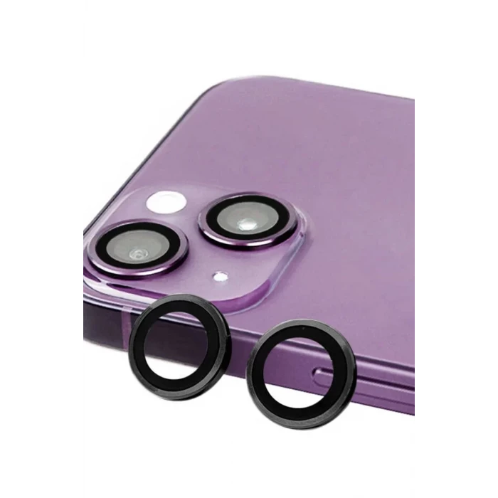 Newface Apple iPhone 14 Plus Raze Metal Kamera Lens - Siyah