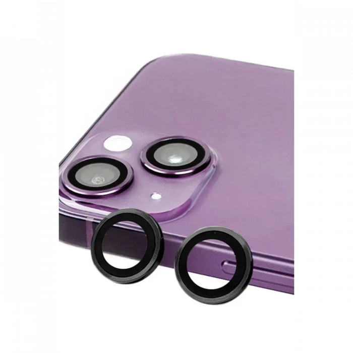 Newface Apple iPhone 14 Plus Raze Metal Kamera Lens - Siyah