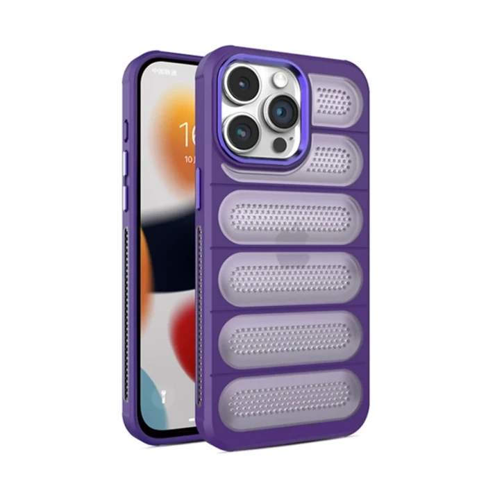 Newface Apple iPhone 14 Pro Kılıf Airmax Silikon Kapak - Derin Mor