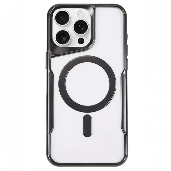Newface Apple iPhone 14 Pro Kılıf Boyi Magsafe Silikon Kapak - Siyah