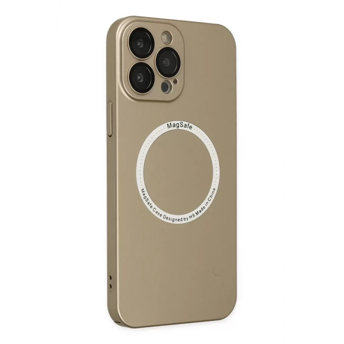 Newface Apple iPhone 14 Pro Kılıf Jack Magneticsafe Lens Silikon - Gold