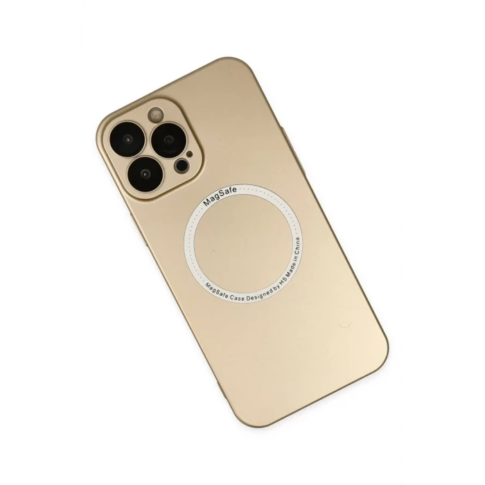 Newface Apple iPhone 14 Pro Kılıf Jack Magneticsafe Lens Silikon - Gold