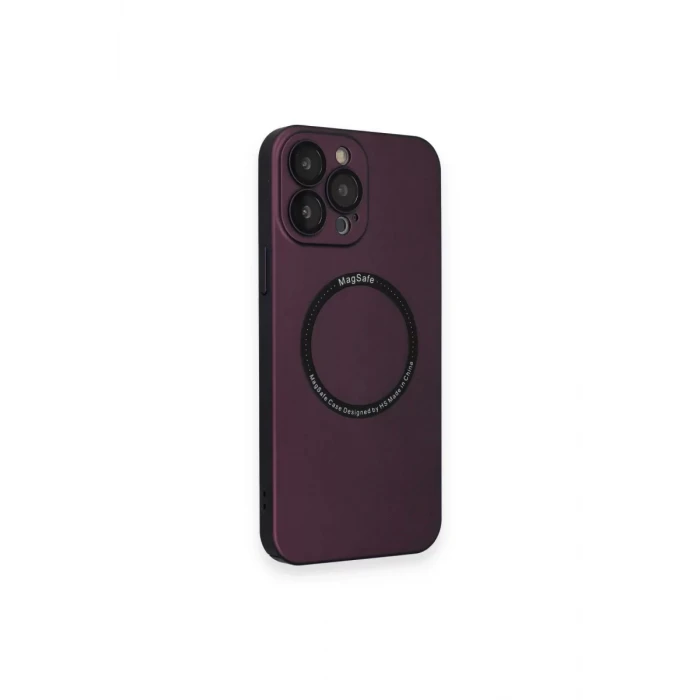 Newface Apple iPhone 14 Pro Kılıf Jack Magneticsafe Lens Silikon - Mürdüm