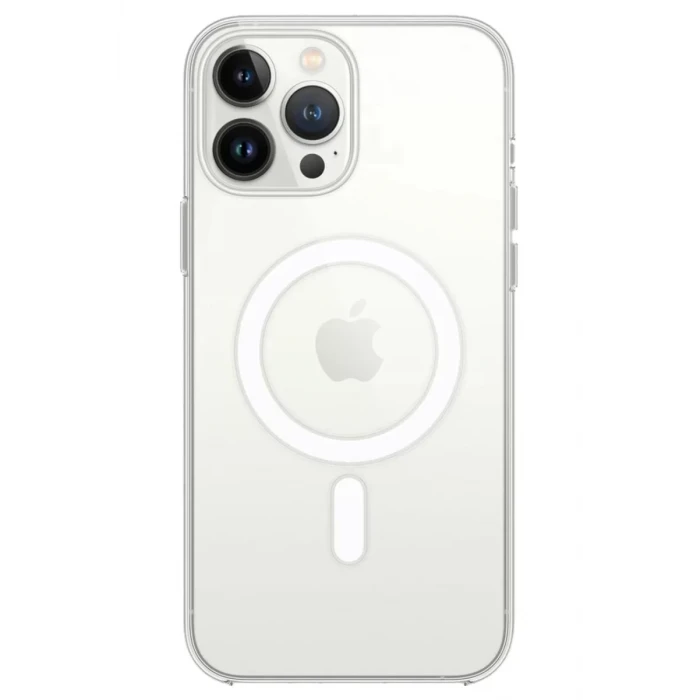 Newface Apple iPhone 14 Pro Kılıf Magneticsafe Şeffaf Silikon - Şeffaf