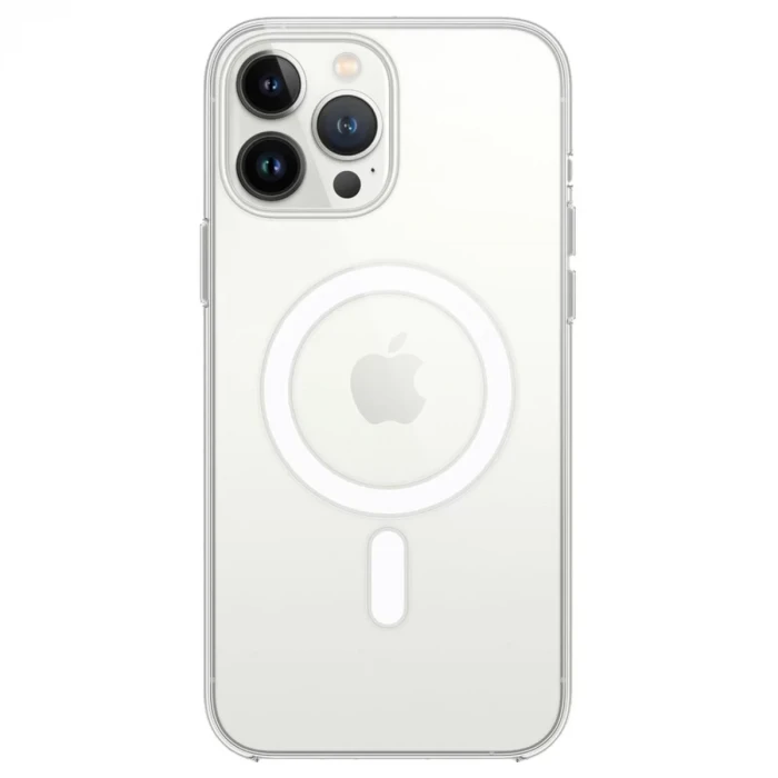 Newface Apple iPhone 14 Pro Kılıf Magneticsafe Şeffaf Silikon - Şeffaf