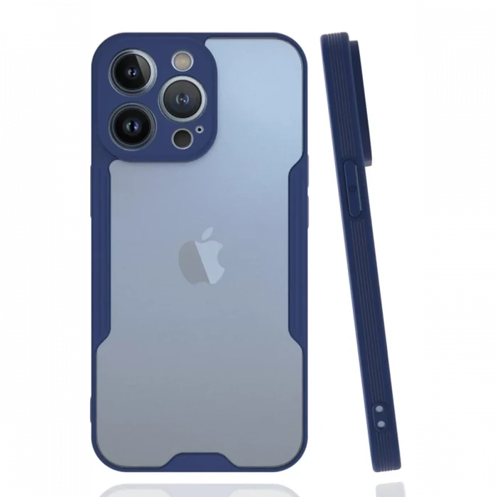Newface Apple iPhone 14 Pro Kılıf Platin Silikon - Lacivert