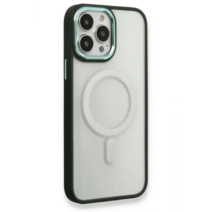 Newface Apple iPhone 14 Pro Kılıf Room Magneticsafe Silikon - Köknar Yeşili