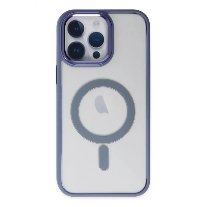 Newface Apple iPhone 14 Pro Kılıf Room Magneticsafe Silikon - Sierra Blue