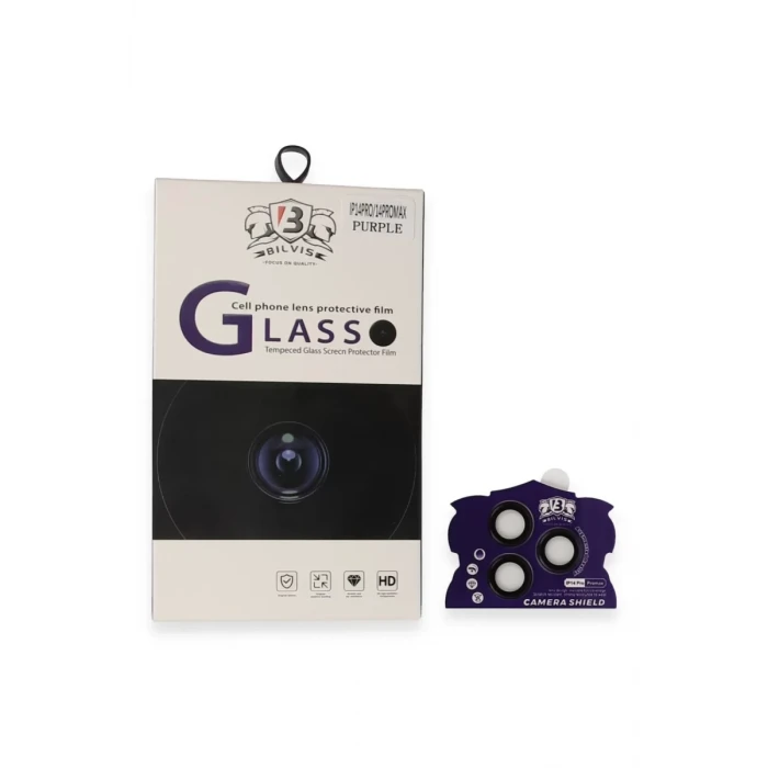 Newface Apple iPhone 14 Pro Max Bilvis Titan Kamera Lens - Derin Mor