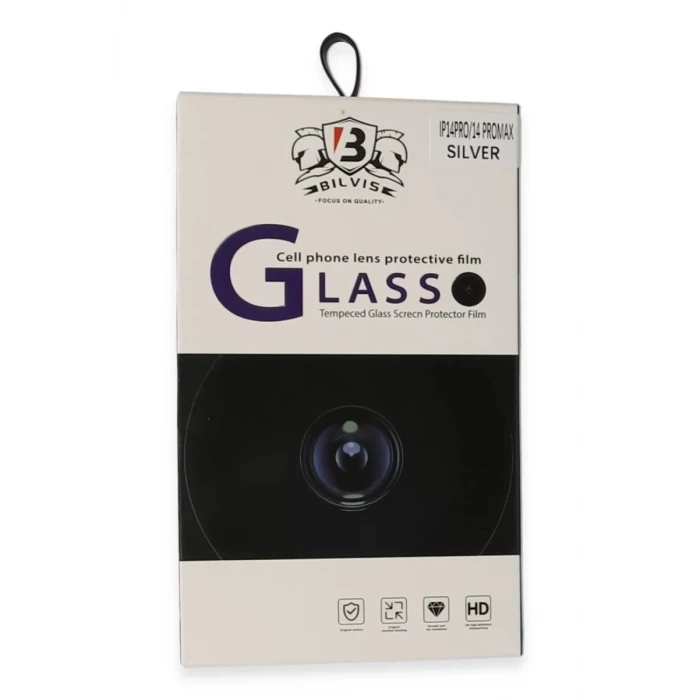 Newface Apple iPhone 14 Pro Max Bilvis Titan Kamera Lens - Gümüş