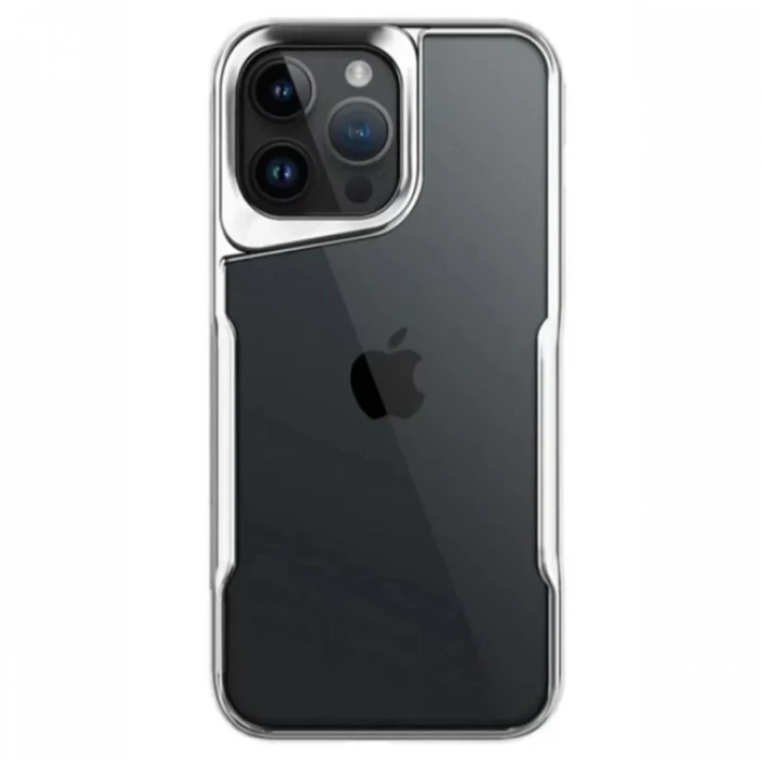 Newface Apple iPhone 14 Pro Max Kılıf Boyi Silikon Kapak - Gümüş