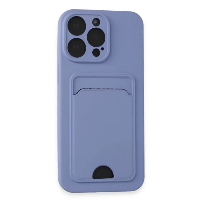 Newface Apple iPhone 14 Pro Max Kılıf Kelvin Kartvizitli Silikon - Lila