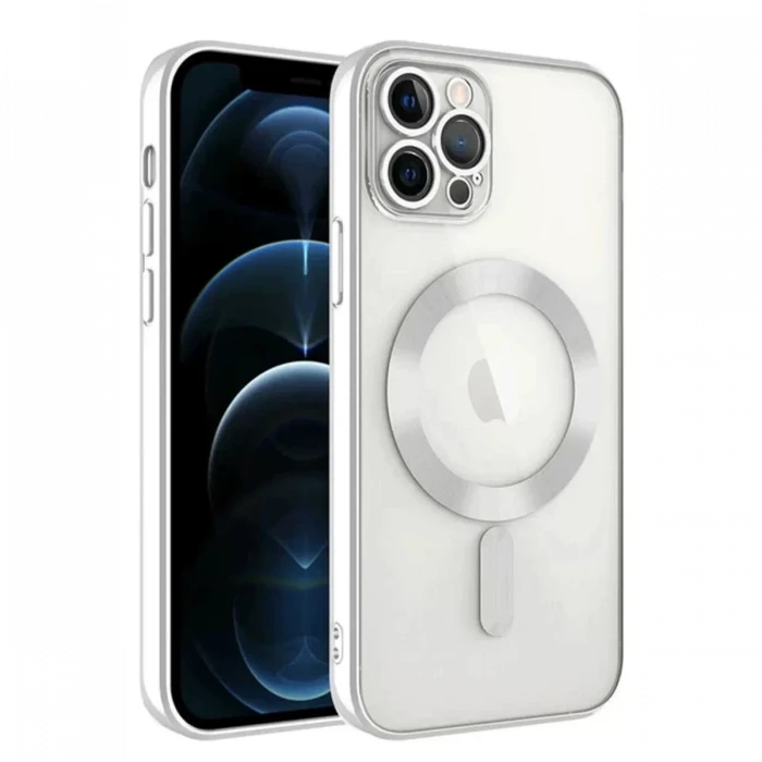 Newface Apple iPhone 14 Pro Max Kılıf Kross Magneticsafe Kapak - Gümüş