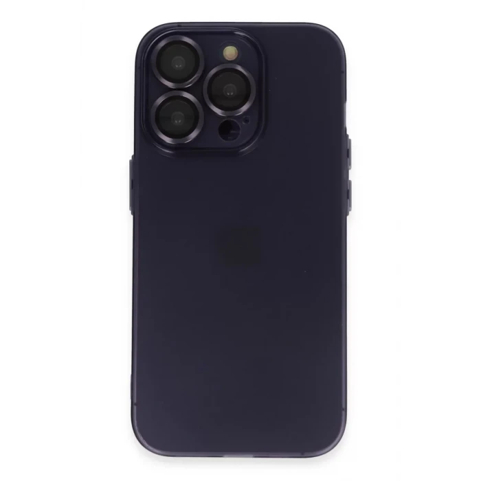 Newface Apple iPhone 14 Pro Max Kılıf Luko Lens Silikon - Derin Mor