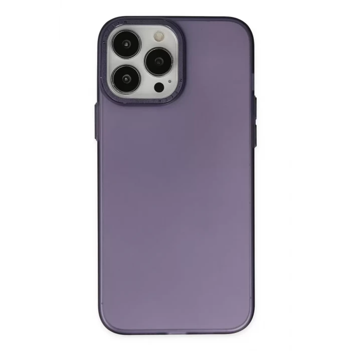 Newface Apple iPhone 14 Pro Max Kılıf Modos Metal Kapak - Mor