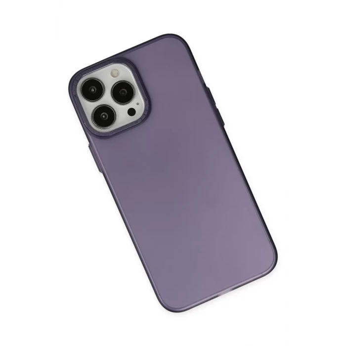 Newface Apple iPhone 14 Pro Max Kılıf Modos Metal Kapak - Mor