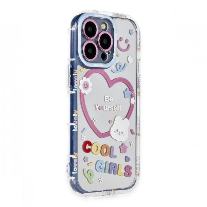 Newface Apple iPhone 14 Pro Max Kılıf Reflexion Desenli Kapak - Desen 1