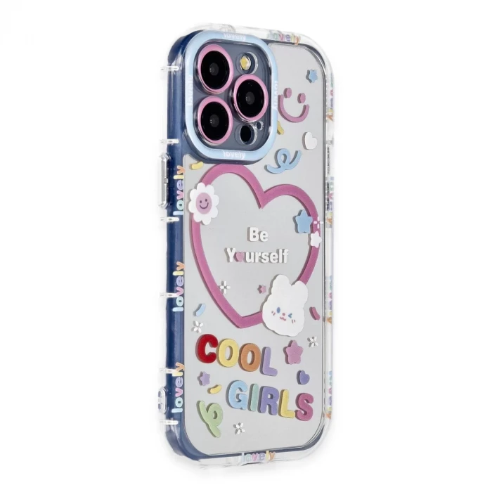 Newface Apple iPhone 14 Pro Max Kılıf Reflexion Desenli Kapak - Desen 1