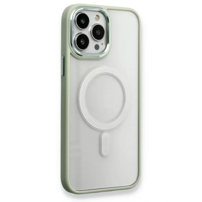 Newface Apple iPhone 14 Pro Max Kılıf Room Magneticsafe Silikon - Su Yeşili