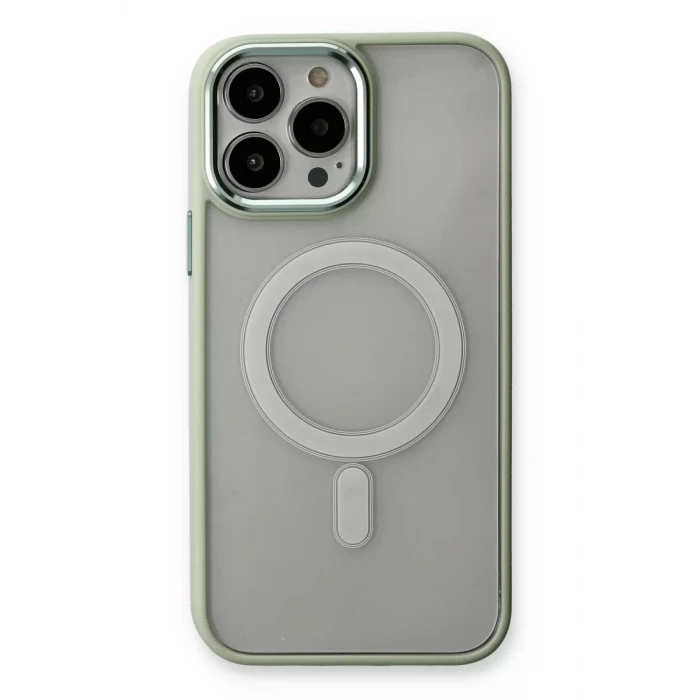 Newface Apple iPhone 14 Pro Max Kılıf Room Magneticsafe Silikon - Su Yeşili