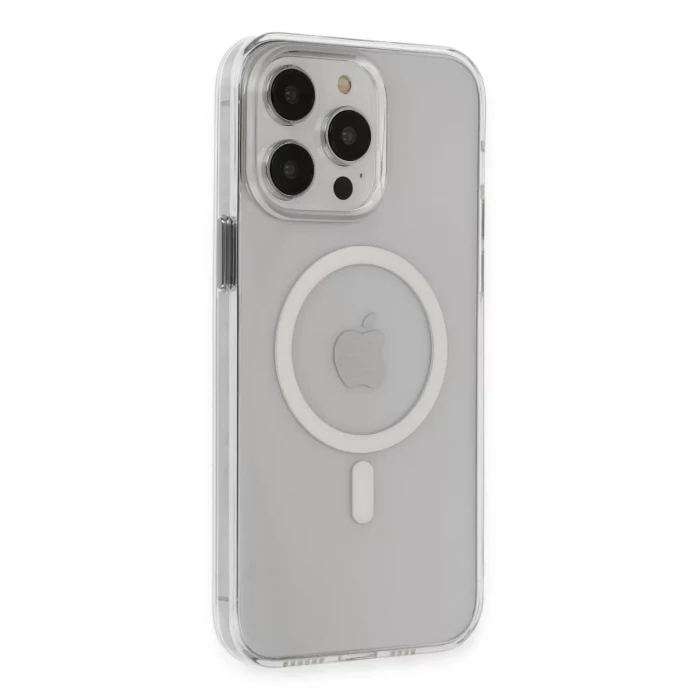 Newface Apple iPhone 14 Pro Max Kılıf Tron Şeffaf Magsafe Kapak - Şeffaf