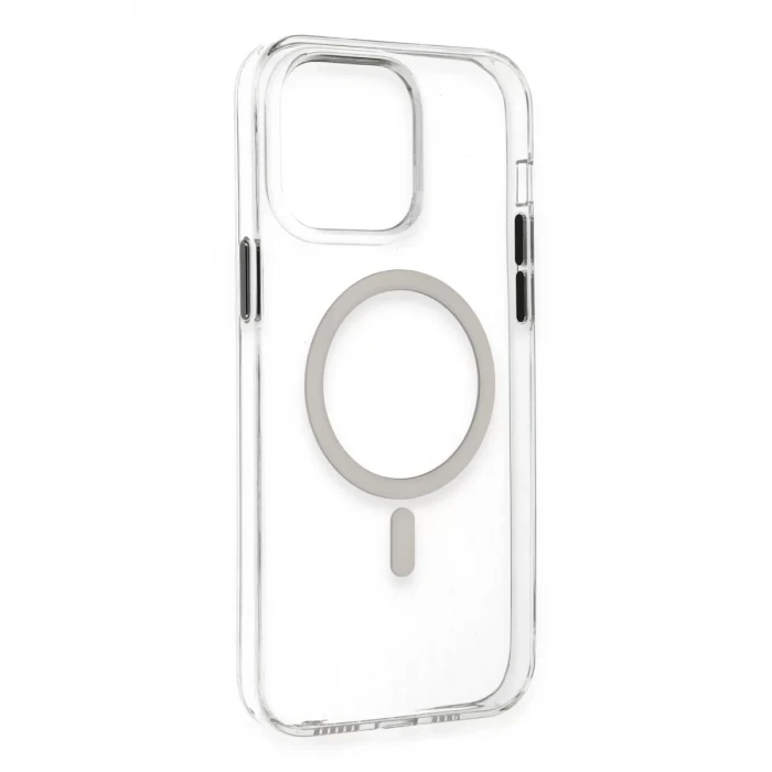 Newface Apple iPhone 14 Pro Max Kılıf Tron Şeffaf Magsafe Kapak - Şeffaf