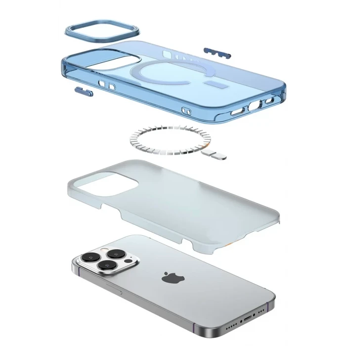 Newface Apple iPhone 14 Pro Max Kılıf Troy Magsafe Kapak - Mor