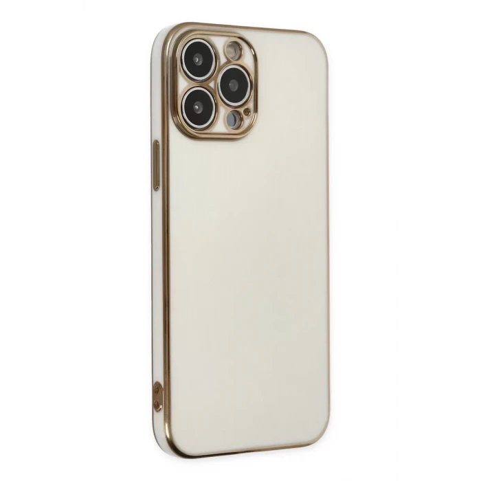 Newface Apple iPhone 14 Pro Max Kılıf Volet Silikon - Beyaz