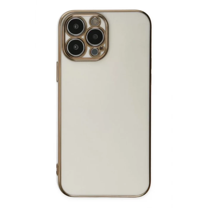 Newface Apple iPhone 14 Pro Max Kılıf Volet Silikon - Beyaz