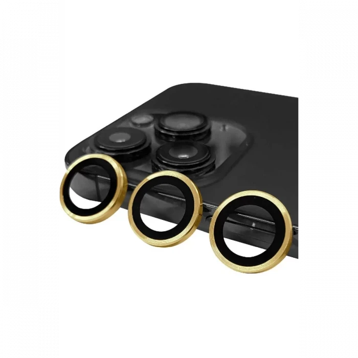 Newface Apple iPhone 14 Pro Max Raze Metal Kamera Lens - Gold