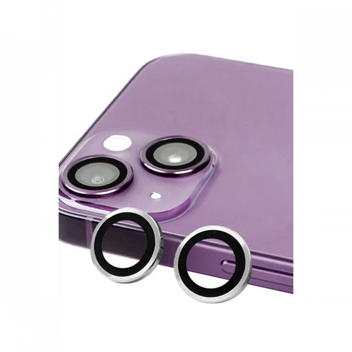 Newface Apple iPhone 14 Raze Metal Kamera Lens - Gümüş