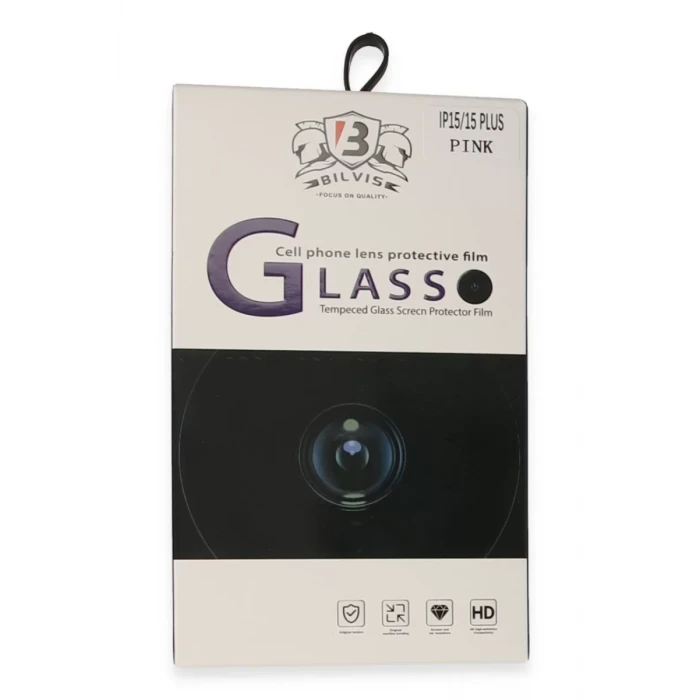 Newface Apple iPhone 15 Bilvis Titan Kamera Lens - Pembe