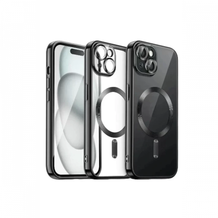 Newface Apple iPhone 15 Kılıf Kross Magneticsafe Kapak - Siyah