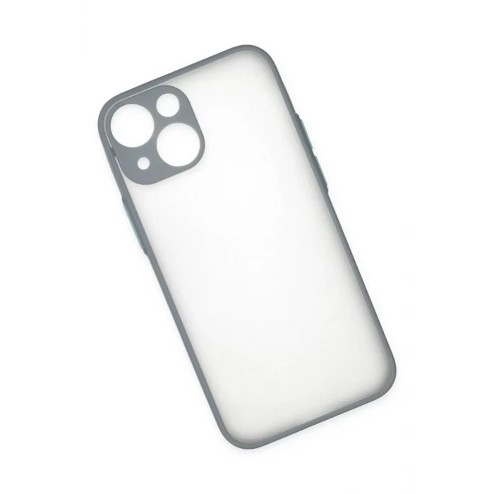 Newface Apple iPhone 15 Plus Kılıf Montreal Silikon Kapak - Gri