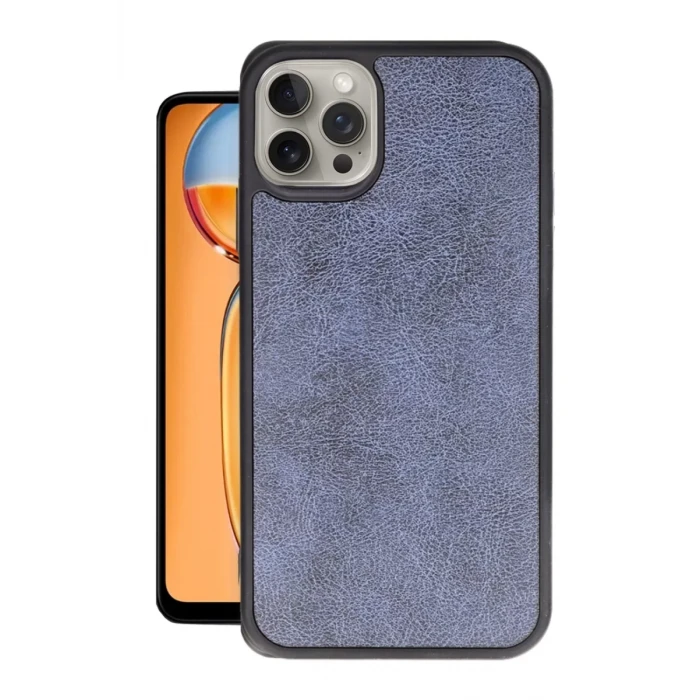 Newface Apple iPhone 15 Pro Kılıf Aras Deri Kapak - Lacivert