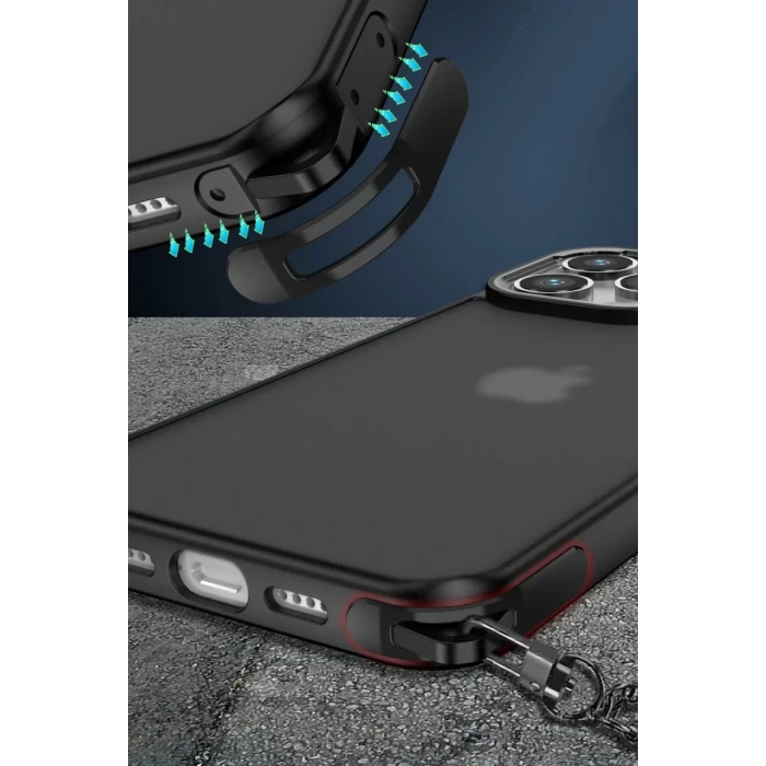 Newface Apple iPhone 15 Pro Kılıf Elegant Kapak - Siyah