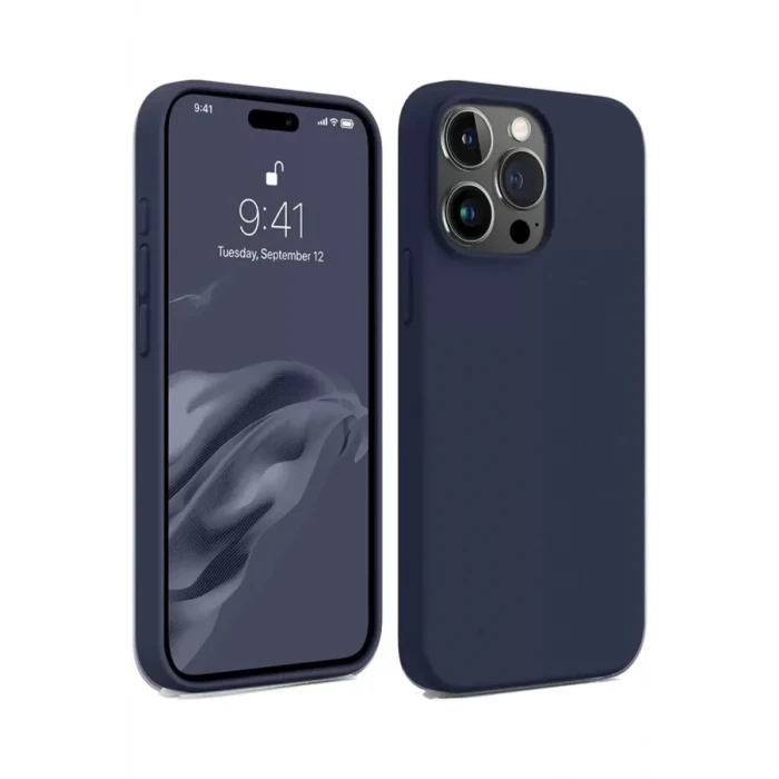 Newface Apple iPhone 15 Pro Kılıf First Silikon - Lacivert