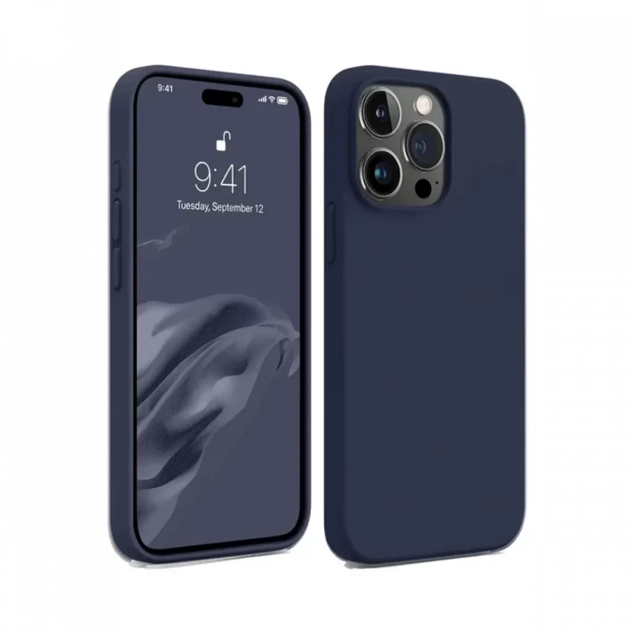 Newface Apple iPhone 15 Pro Kılıf First Silikon - Lacivert