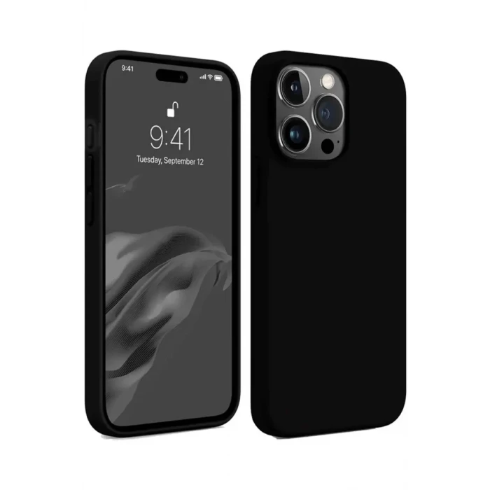 Newface Apple iPhone 15 Pro Kılıf First Silikon - Siyah