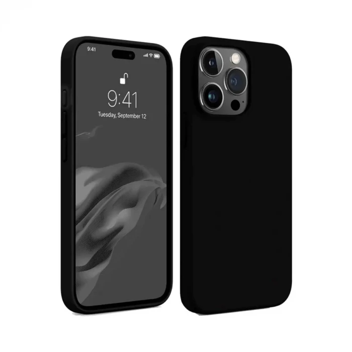 Newface Apple iPhone 15 Pro Kılıf First Silikon - Siyah