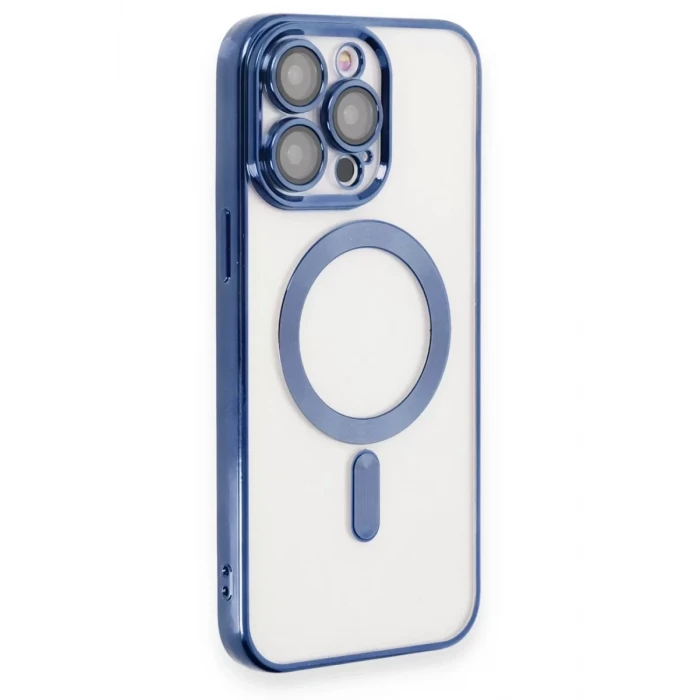 Newface Apple iPhone 15 Pro Kılıf Kross Magneticsafe Kapak - Lacivert
