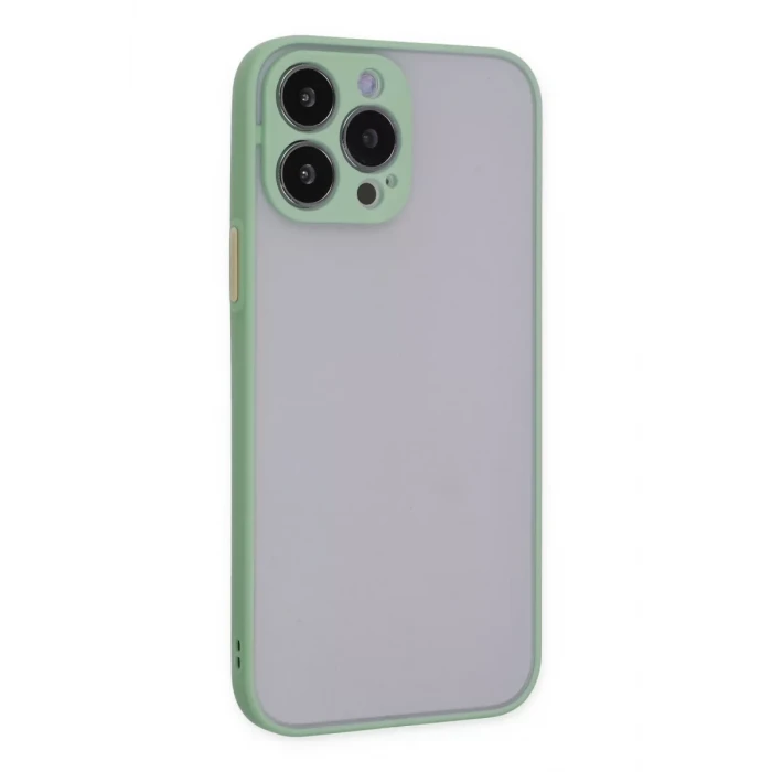 Newface Apple iPhone 15 Pro Kılıf Montreal Silikon Kapak - Açık Yeşil