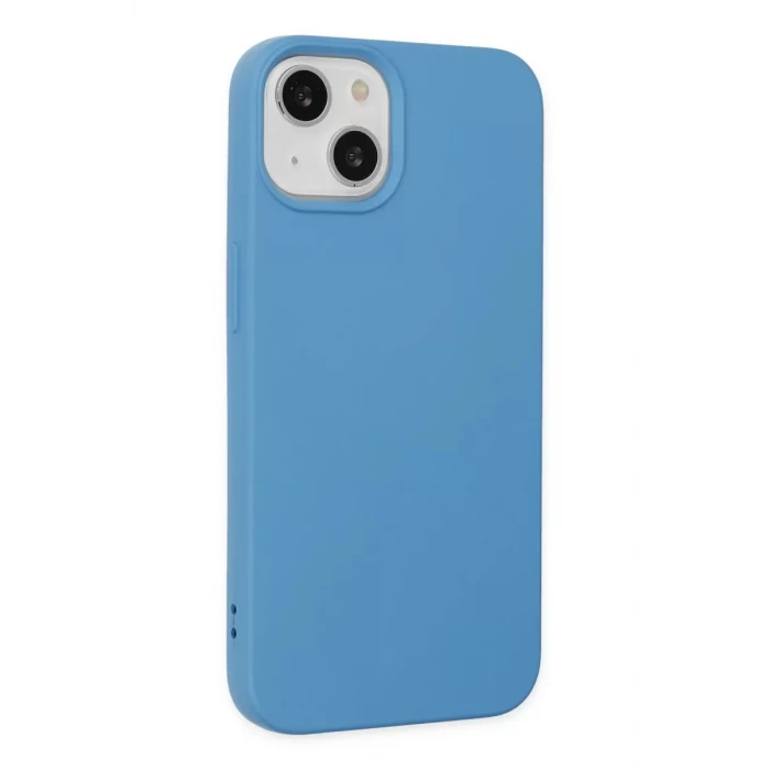 Newface Apple iPhone 15 Pro Kılıf Nano içi Kadife Silikon - Mavi