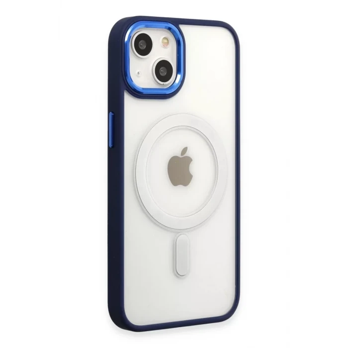Newface Apple iPhone 15 Pro Kılıf Room Magneticsafe Silikon - Lacivert