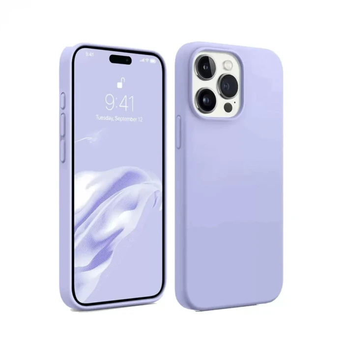 Newface Apple iPhone 15 Pro Max Kılıf First Silikon - Lila