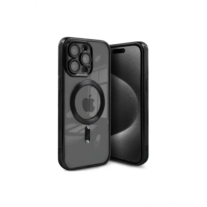 Newface Apple iPhone 15 Pro Max Kılıf Kross Magneticsafe Kapak - Siyah