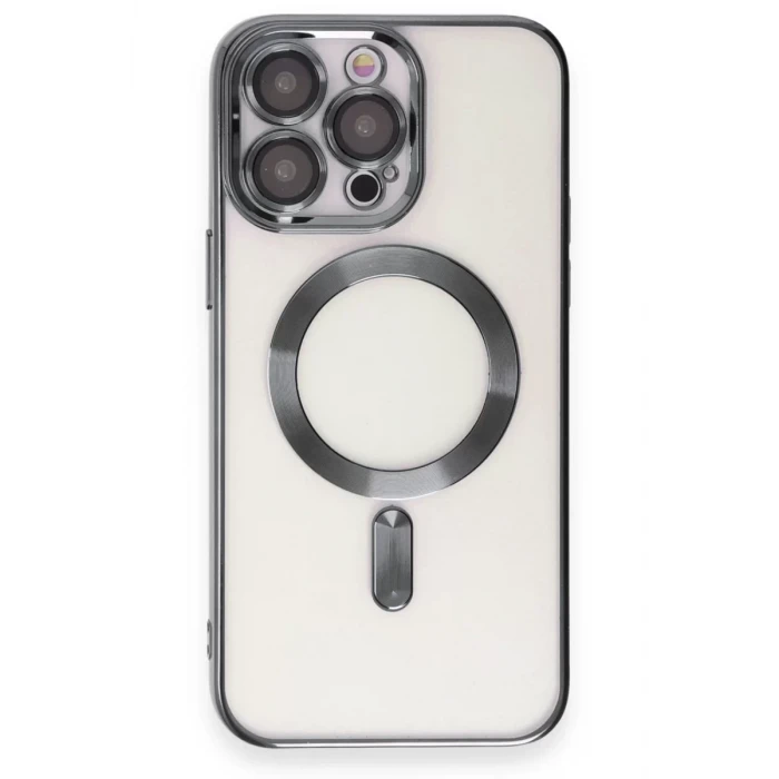 Newface Apple iPhone 15 Pro Max Kılıf Kross Magneticsafe Kapak - Titan Gri