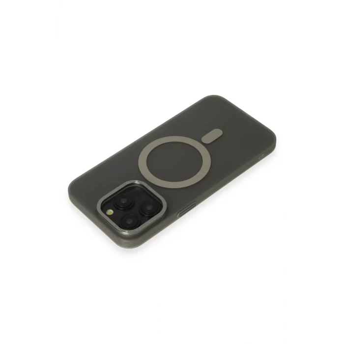 Newface Apple iPhone 15 Pro Max Kılıf Lodos Magneticsafe Mat Kapak - Titan Gri